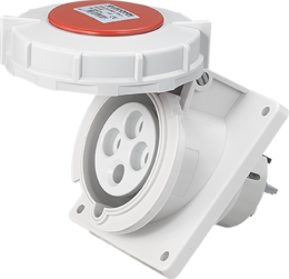 Socle de prise industrielle à encastrer à 10° 3P+T 32A 400V AC IP67