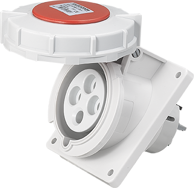 Socle de prise industrielle à encastrer à 10° 3P+T 32A 400V AC IP67