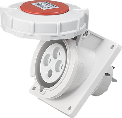 Socle de prise industrielle à encastrer à 10° 3P+T 32A 400V AC IP67