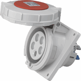 socle pris10° 3P+N+T 32A IP67