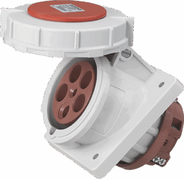 socle pris10° 3P+N+T 63A IP67