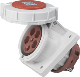 Socle de prise industrielle à encastrer à 10° 3P+N+T 63A 400V AC IP67