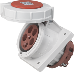 Socle de prise industrielle à encastrer à 10° 3P+N+T 63A 400V AC IP67