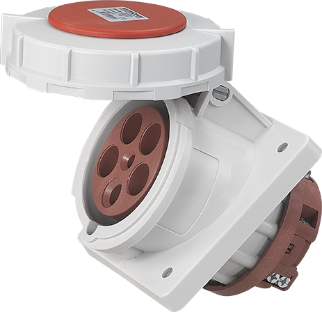 socle pris10° 3P+N+T 63A IP67