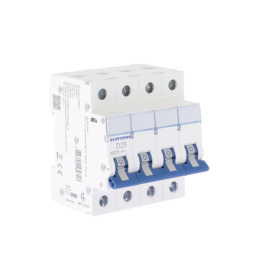 Disj. 4P 25A courbe D, 6kA vis/vis