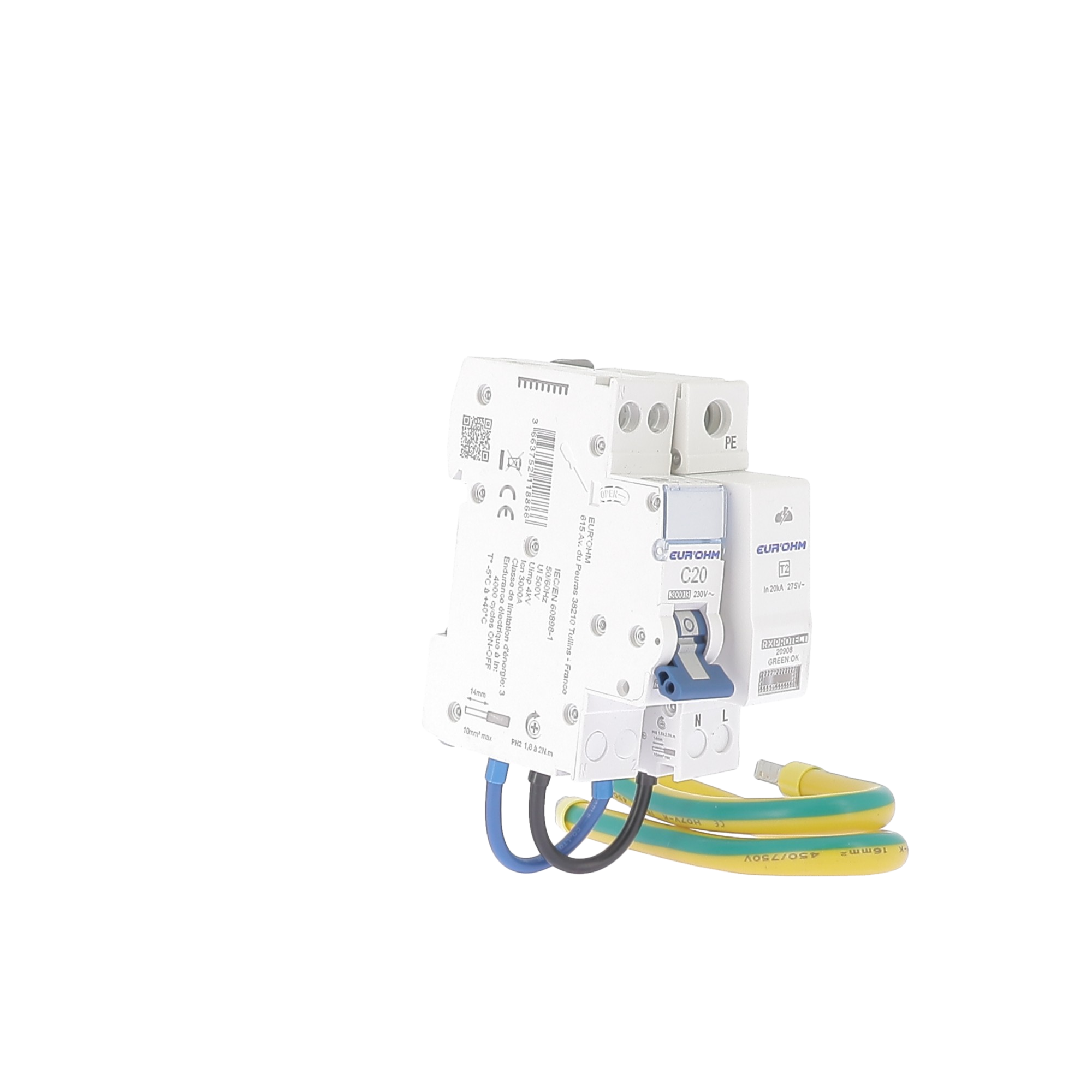 KIT PF 1P+N avec Disjoncteur 20A