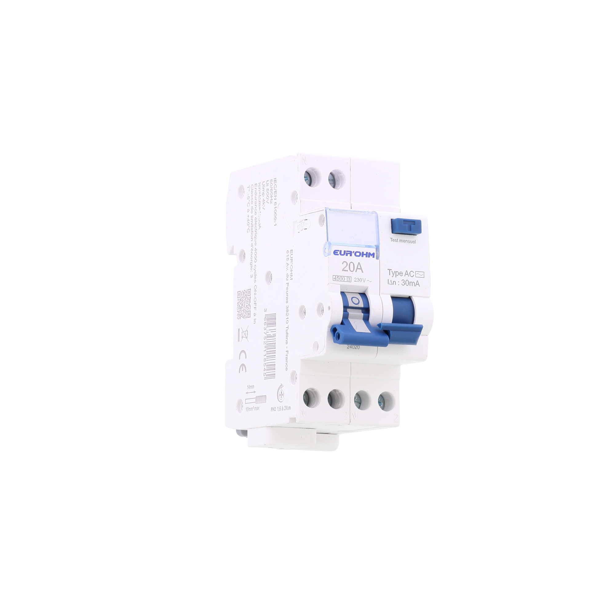 Disjoncteur différentiel1P+N 20A courbe C 30mA type AC - Image 92