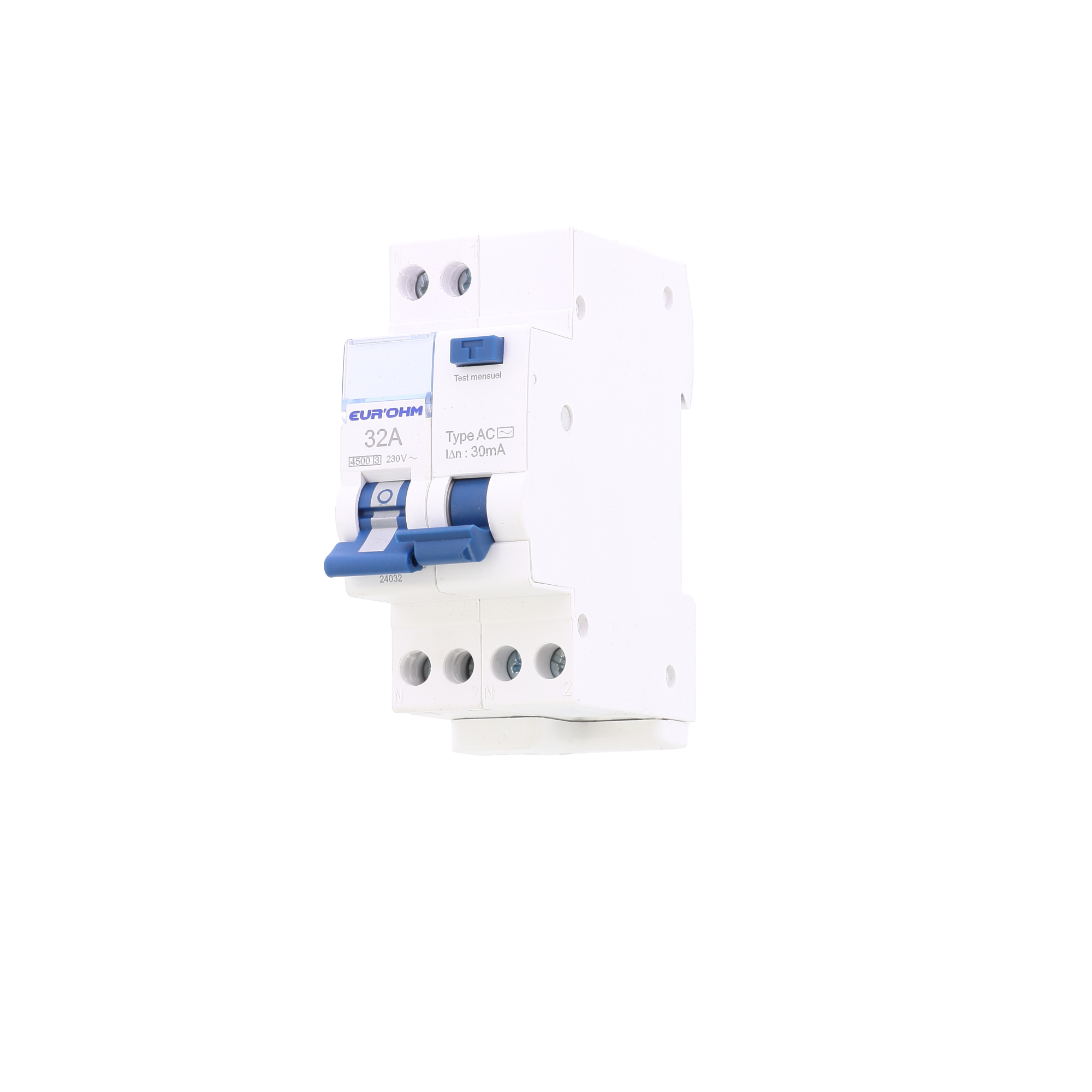 Disjoncteur différentiel 1P+N 32A courbe C 30mA type AC