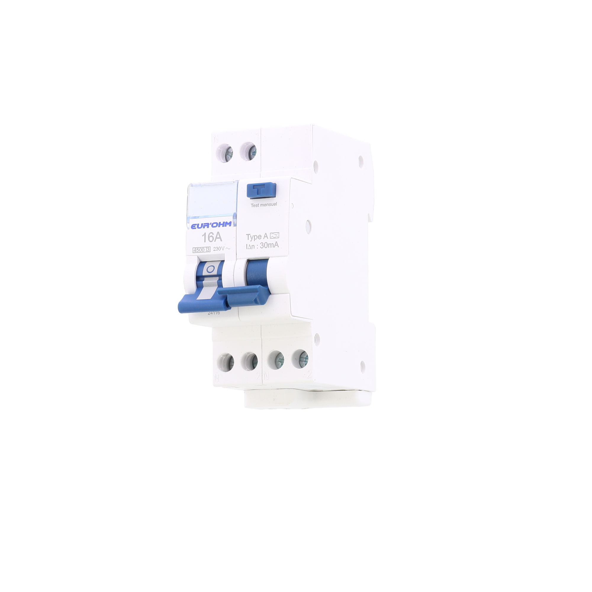 Disjoncteur différentiel 1P+N 16A courbe C 30mA type A