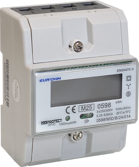 Compteur énérgie triphasé 80A, MID