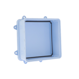 Base Airmétic de boite de réservation ou dérivation grand volume 170x170mm réversible, livrée avec un seul couvercle, à compléter avec couvercle étanche à l'air ref 52134