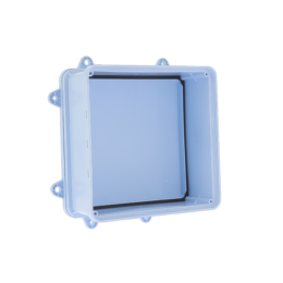 Base Airmétic de boite de réservation ou dérivation grand volume 170x170mm réversible, livrée avec un seul couvercle, à compléter avec couvercle étanche à l'air ref 52134